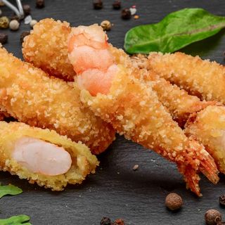 Gamberi in crosta di panko