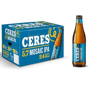 Ceres Mosaic IPA - 24 Bottles of 33 cl - Indian Pale Ale Beer - Alcohol Content - 5.6 °C - Intense and Harmonious Taste - Pleasantly Bitter