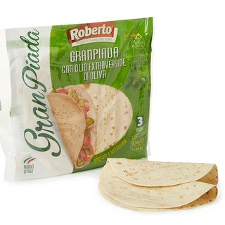 Roberto Gran Piada with Extra Virgin Olive Oil, 3 Piadines, 330 g