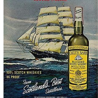 Cartello In Metallo Cutty Sark Scot Whis-Key 70cl