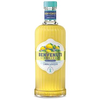 Limoncello Benvenuti 70cl – Sicilian Lemon Peel Liqueur, Natural Recipe, Without Artificial Colours and Flavors. 28% Vol cold