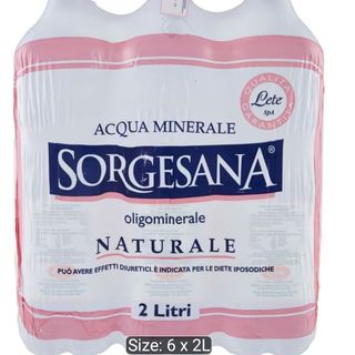 Acqua Sorgesana 2 Lt 6 Bottiglie Naturale