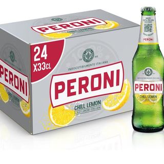 Peroni Chill Lemon Lemon Beer, Beer Crate with 24 Beers in 33 cl Bottle