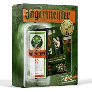 Jägermeister 70cl Special Pack - With Two Shot Glasses Limited Edition. Liqueur . To Serve Ice. 35% Vol.