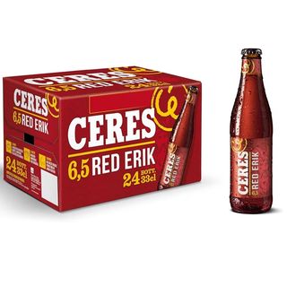 Ceres Red Erik 24 Bottles of 33 cl Red Beer with Elderberry Infusion, Alcohol Content 6.5°C, Sweet and Fruity Flavour