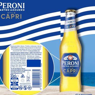 Peroni Nastro Azzurro Capri Style Beer 33cl