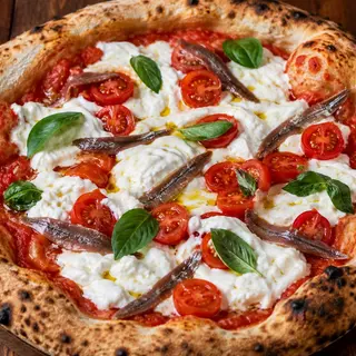 Stracciatella e alici gourmet