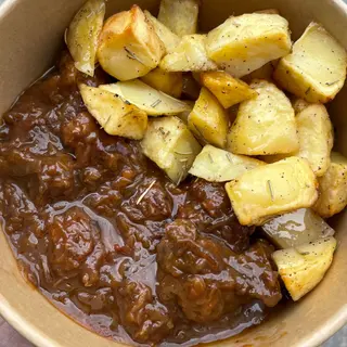 Porzione di Carne alla Genovese (250g) con Patate al Forno + pane