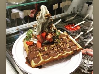 Waffle con Yogurt