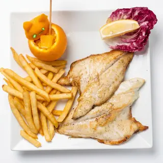 Filetti di orata ai ferri con patate fritte