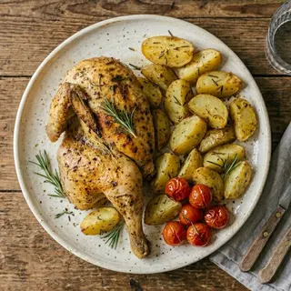 Mezzo pollo + patate