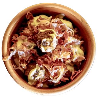 burger bite capocollo e fonduta