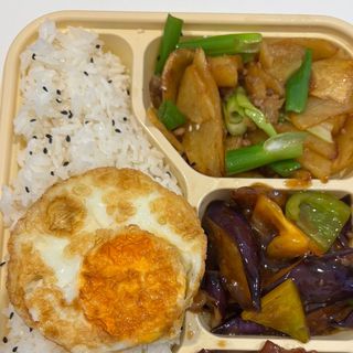 Melanzane in salsa yuxiang鱼香茄子便当