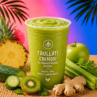 Smoothie Detox - Ananas, Kiwi, Sedano, Mela, Cetriolo, Zenzero e ghiaccio