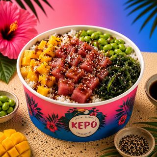 Kepo Tuna - Riso Sushi, tonno, mango, edamame, alga, teriyaki, sesamo