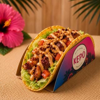 Taco Chicken - Pollo teriyaki, pomodoro, insalata, teriyaki mayo, cipolla crunchy