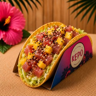 Taco Tuna - Tonno crudo, mango, insalata, citronette, sesamo