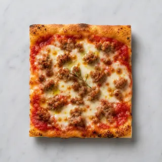 Pizza con salsiccia