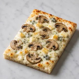 Pizza con funghi e 4 formaggi