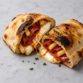 Ventricina, patatine fritte e mozzarella