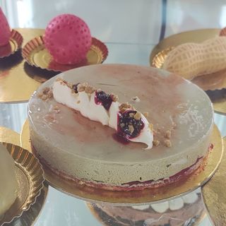 Semifreddo pistacchio fior di latte amarena