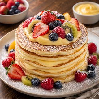 Pancake crema e frutta