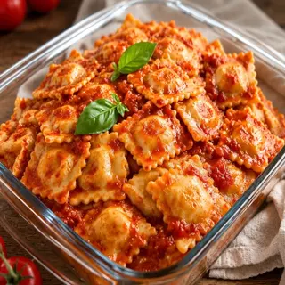 Ravioli di Borragini, mozzarella, pomodorini e basilico fresco