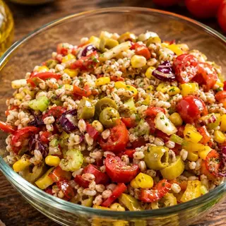 Insalata di farro perlato e verdure