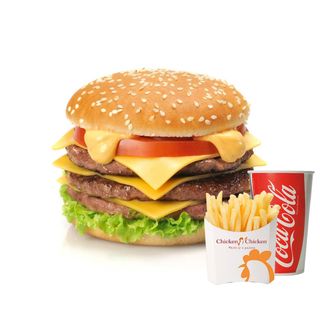 Triple Cheese Burger - Menù
