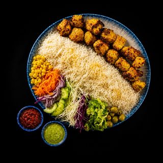 118 PIATTO GRIGLIA POLLO KEBAB CON RISO