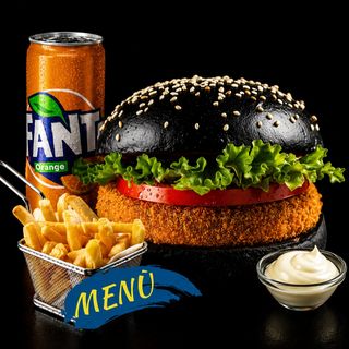35 DARK VEGGIE BURGER MENU