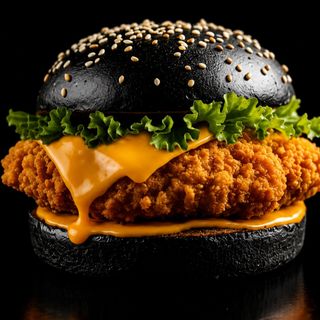 14 DARK CHICKEN SPICY BURGER