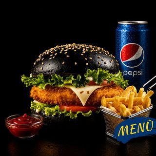 36 DARK FISH BURGER MENU