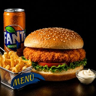 27 CHICKEN SPICY BURGER MENU