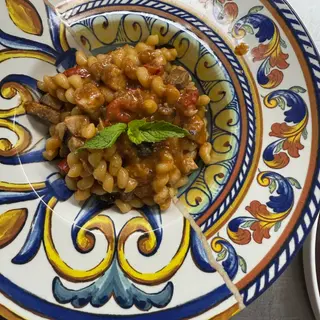 Busiata pesce spada e melanzane