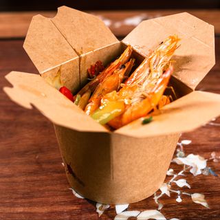 Gamberoni con verdure