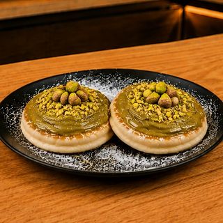 Pancake pistacchio, granella e pistacchi interi - 2 pezzi
