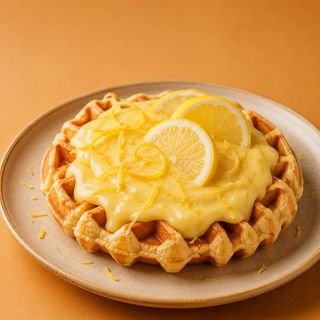 Waffle crema pasticcera al limone