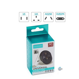World to Europe Travel Plug Adapter (Kos-10004) 16a Premium Universal Power Adapter