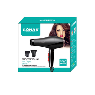 Europa Tek Professional Hair Dryer 5000w Nero Sn-47 AC Motor Premium Salon Dryer
