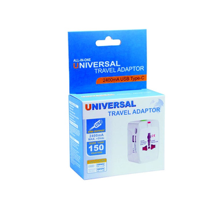 Premium Universal Travel Adapter — EU UK USA Aus Cn + USB Charger 5v/1a