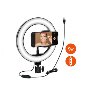 Ring Light Da 8 Pollici (20 Cm) Modello Xd200 Per Streaming E Selfie.offre Tre Diverse Temperature Di Colore