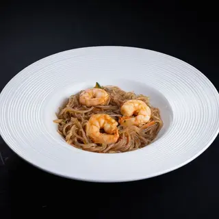 Spaghetti Di Soia Con Gamberi