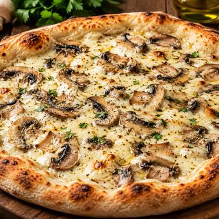 Pizza bianca ai funghi
