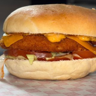 Chicken bacon cheese burger