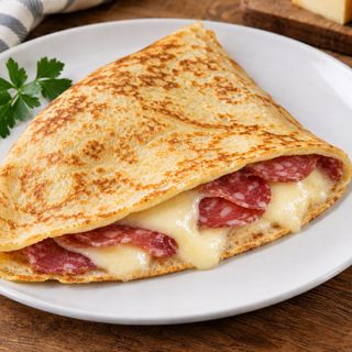 Crepes salame e fontina