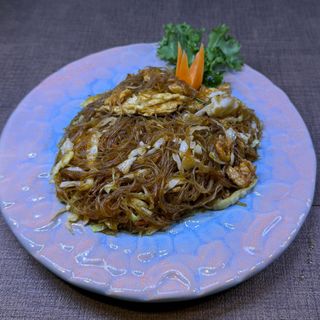 112. Spaghetti di soia con gamberi