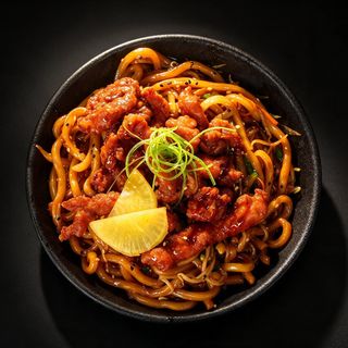 Chicken yaki udon