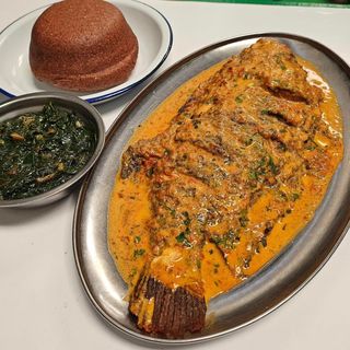 Deep Fried Tilapia in Coconut Sauce