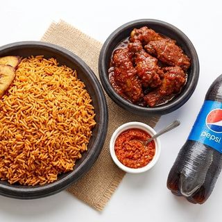Jollof & Pepsi + Wings Combo